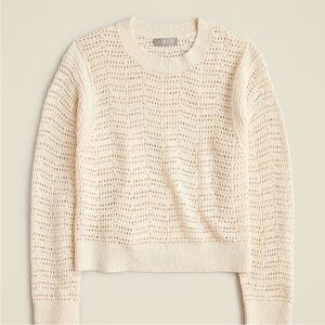 NWT J.Crew Ivory Open-Knit Sweater